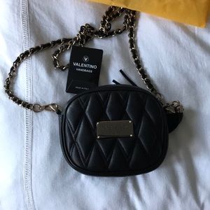 Valentino Milano black quilted crossbody